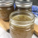 chicken broth in mason jar